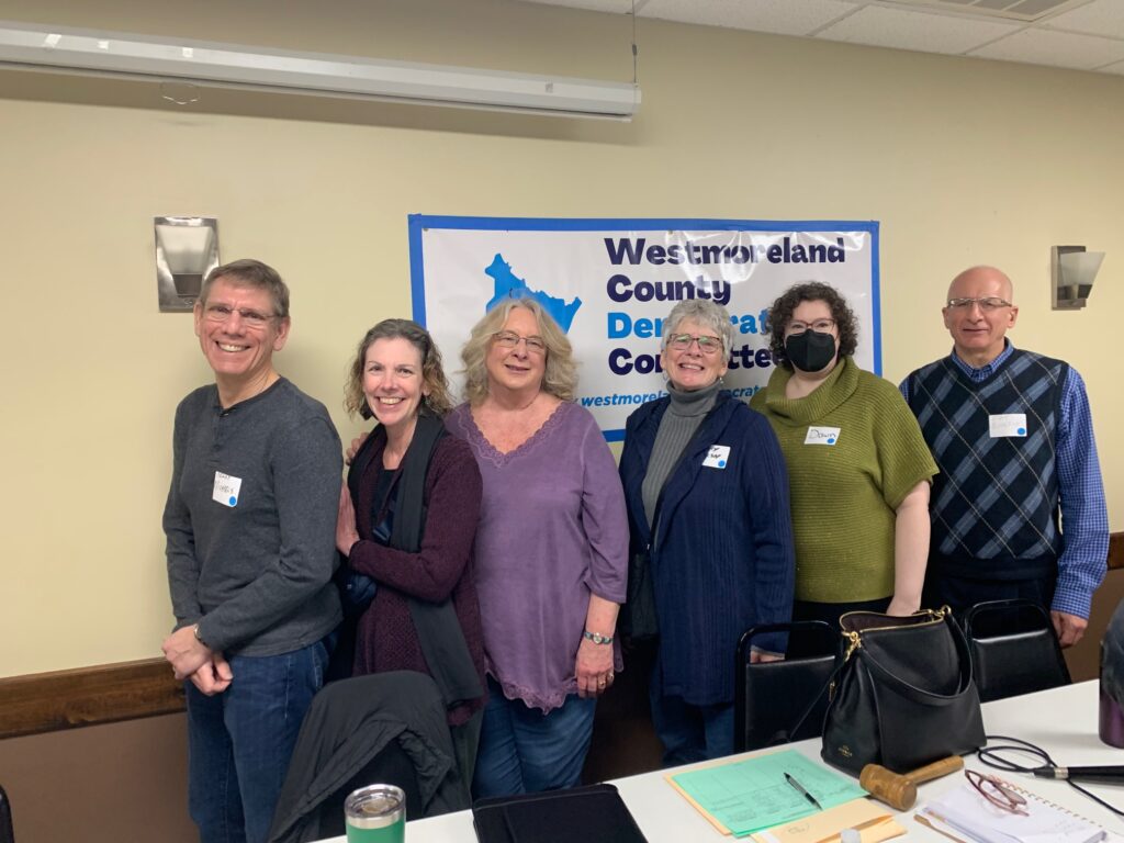 Committee members from Region 2 attending the 2024 Westmoreland County Democratic Committee Endorsement Meeting.
